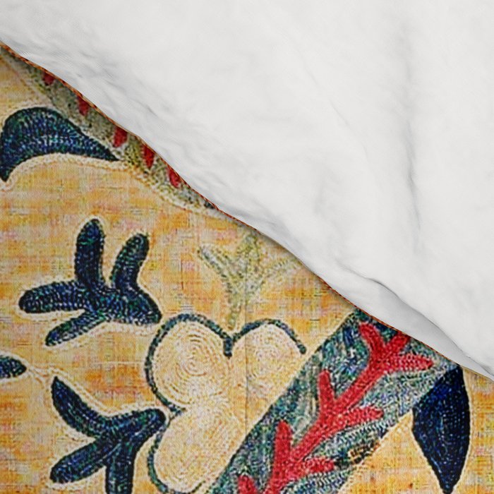 Kermina  Suzani  Antique Uzbekistan Embroidery Print Comforter Gallery Image 4