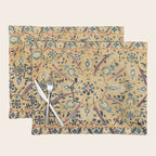 Kermina  Suzani  Antique Uzbekistan Embroidery Print Placemat Gallery Image 1