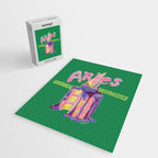 Aries Dessert in Kelly Green & Pink Jigsaw Puzzle Gallery Image 2
