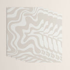 Liquid Swirl Contemporary Abstract Pattern in Mushroom Cream Wrapping Paper Gallery Image 3