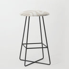 Liquid Swirl Contemporary Abstract Pattern in Mushroom Cream Stool Gallery Image 1