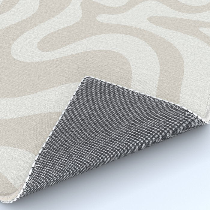 Liquid Swirl Contemporary Abstract Pattern in Mushroom Cream Rug Gallery Image 4