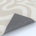 Liquid Swirl Contemporary Abstract Pattern in Mushroom Cream Rug Gallery Image 4