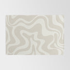 Liquid Swirl Contemporary Abstract Pattern in Mushroom Cream Rug Gallery Image 2