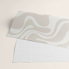 Liquid Swirl Contemporary Abstract Pattern in Mushroom Cream Wrapping Paper Gallery Image 2