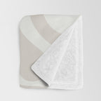 Liquid Swirl Contemporary Abstract Pattern in Mushroom Cream Throw Blanket Gallery Image 3