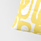 Mid Century Modern Loops Pattern in Yellow and White Pillow Sham Gallery Image 4