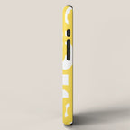 Mid Century Modern Loops Pattern in Yellow and White iPhone Case Gallery Image 2