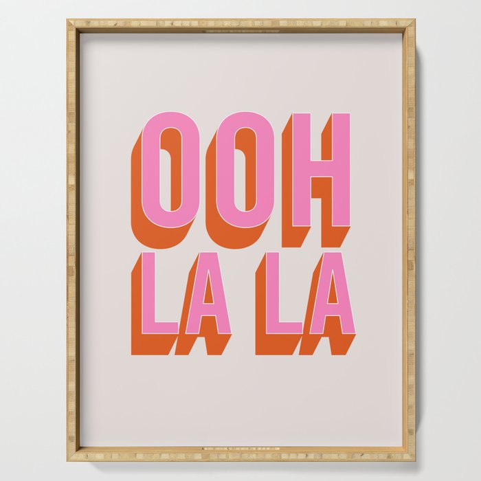 Ooh La La (Pink) Serving Tray Gallery Image 1