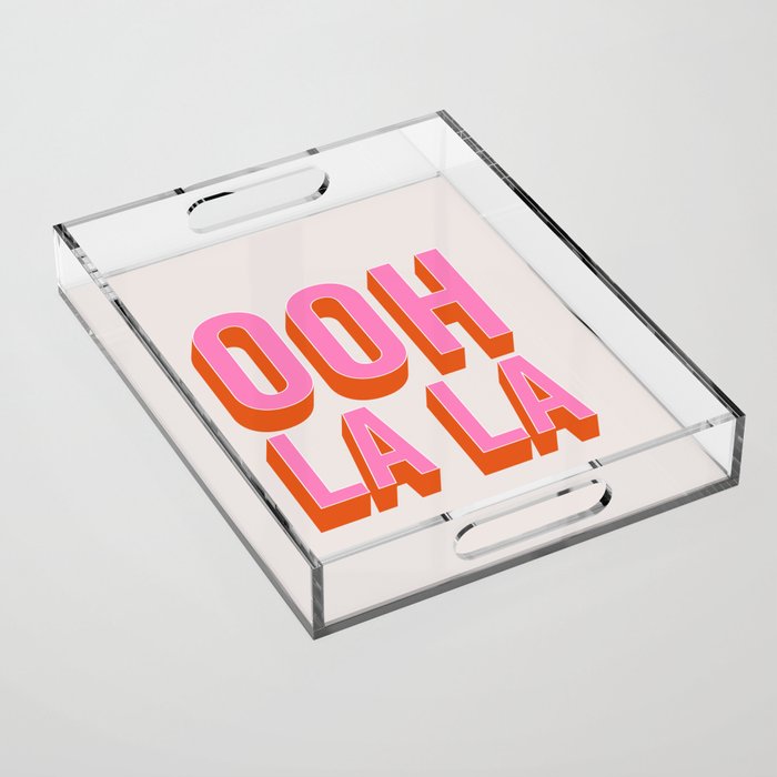 Ooh La La (Pink) Acrylic Tray Gallery Image 1