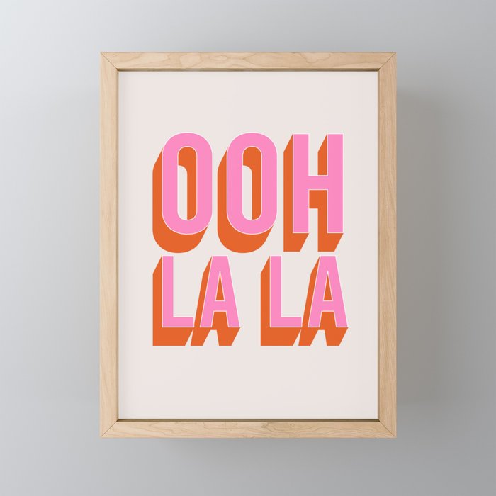 Ooh La La (Pink) Mini Art Print Gallery Image 1