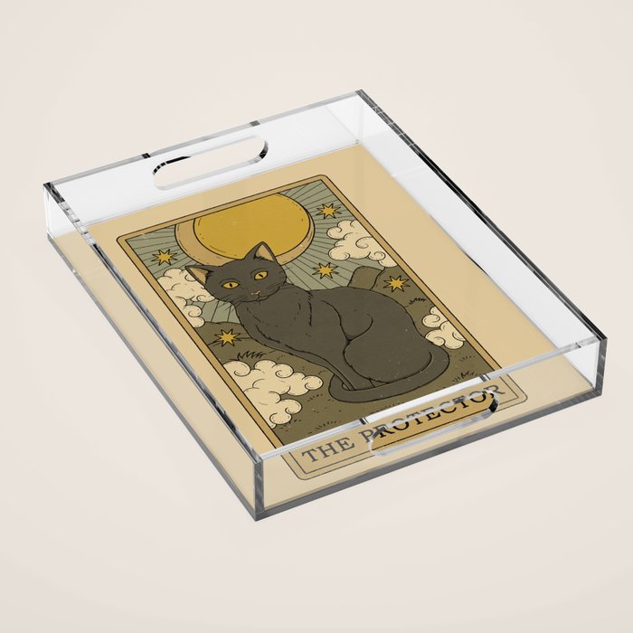 The Protector - Cat Tarot Acrylic Tray Gallery Image 1