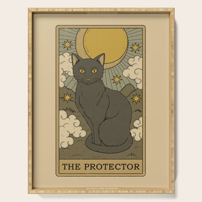 The Protector - Cat Tarot Serving Tray Gallery Image 1