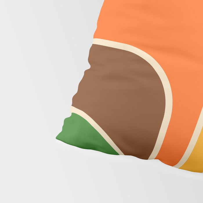 1970s Retro Vintage Style Geometric Design 743 Scandi Pillow Sham Gallery Image 4