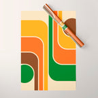 1970s Retro Vintage Style Geometric Design 743 Scandi Wrapping Paper Gallery Image 1