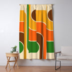 1970s Retro Vintage Style Geometric Design 743 Scandi Window Curtain Gallery Image 5