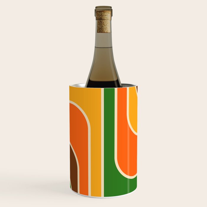 1970s Retro Vintage Style Geometric Design 743 Scandi Wine Chiller Gallery Image 1
