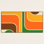 1970s Retro Vintage Style Geometric Design 743 Scandi Desk Mat Gallery Image 3