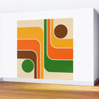 1970s Retro Vintage Style Geometric Design 743 Scandi Wall Mural Gallery Image 2