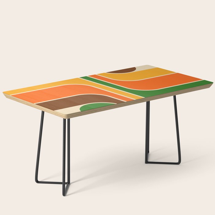 1970s Retro Vintage Style Geometric Design 743 Scandi Coffee Table Gallery Image 1