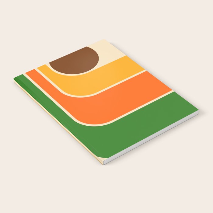 1970s Retro Vintage Style Geometric Design 743 Scandi Notebook Gallery Image 2