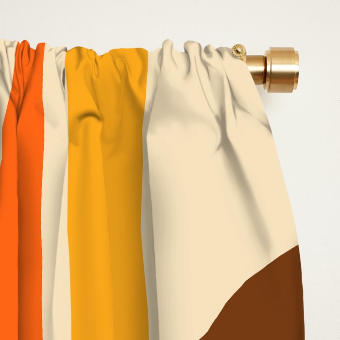 1970s Retro Vintage Style Geometric Design 743 Scandi Window Curtain Gallery Image 2