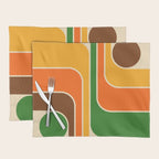 1970s Retro Vintage Style Geometric Design 743 Scandi Placemat Gallery Image 1
