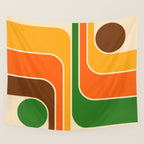 1970s Retro Vintage Style Geometric Design 743 Scandi Wall Tapestry Gallery Image 4