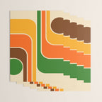 1970s Retro Vintage Style Geometric Design 743 Scandi Wrapping Paper Gallery Image 3
