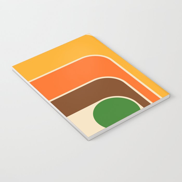 1970s Retro Vintage Style Geometric Design 743 Scandi Notebook Gallery Image 3