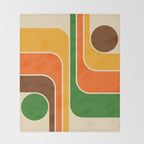 1970s Retro Vintage Style Geometric Design 743 Scandi Throw Blanket Gallery Image 2