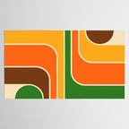 1970s Retro Vintage Style Geometric Design 743 Scandi Tablecloth Gallery Image 2