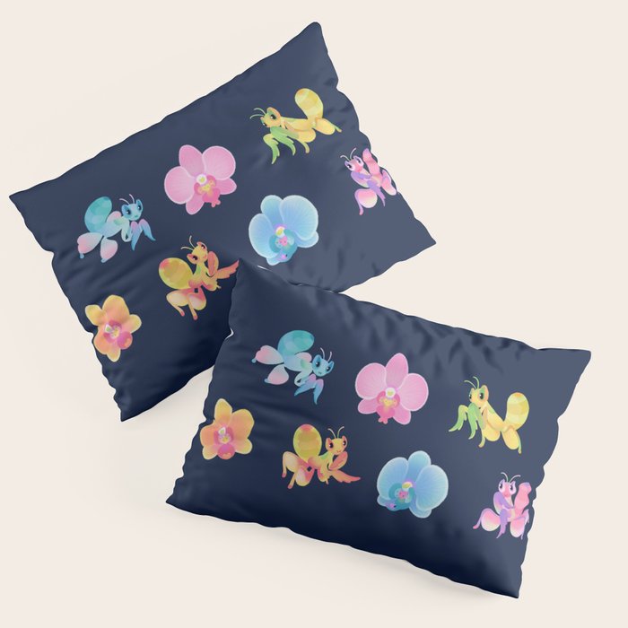 Orchid mantis - Dark Pillow Sham Gallery Image 3