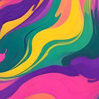 Magnifique, Abstract Fluid Art Resin, Marble Maximalism Painting, Eclectic Bohemian Colorful Bright, Modern Contemporary Boho Happiness Waves Coffee Mug Gallery Image 2