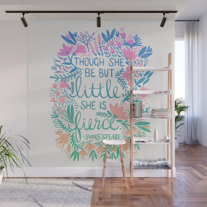 Little & Fierce - Lavender Mint OmbrÃ© Wall Mural Gallery Image 1