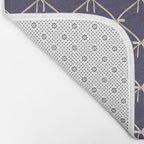 Bows & Ribbons Pattern XXXII Dark Lavender Purple Bath Mat Gallery Image 2