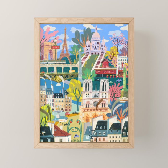 Paris mon amour Mini Art Print Gallery Image 1