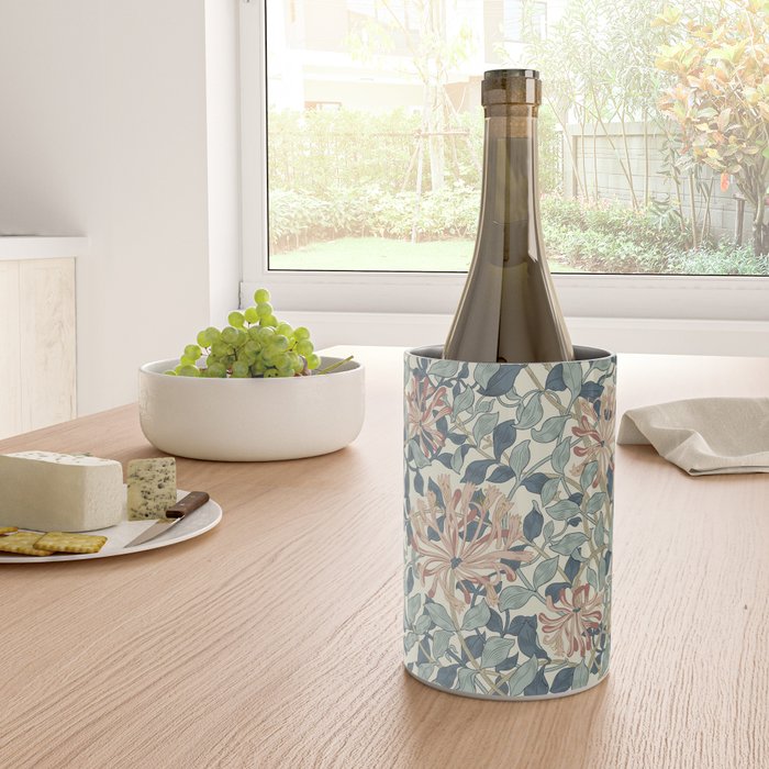 William Morris Vintage Honeysuckle Aqua Wine Chiller Gallery Image 4