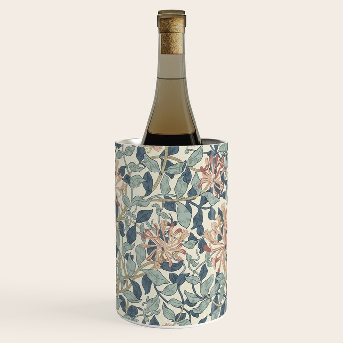 William Morris Vintage Honeysuckle Aqua Wine Chiller Gallery Image 2