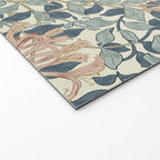 William Morris Vintage Honeysuckle Aqua Welcome Mat Gallery Image 2