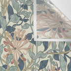 William Morris Vintage Honeysuckle Aqua Wall Tapestry Gallery Image 3
