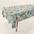 William Morris Vintage Honeysuckle Aqua Tablecloth Gallery Image 1
