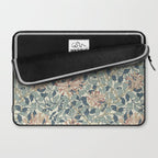 William Morris Vintage Honeysuckle Aqua Laptop Sleeve Gallery Image 2
