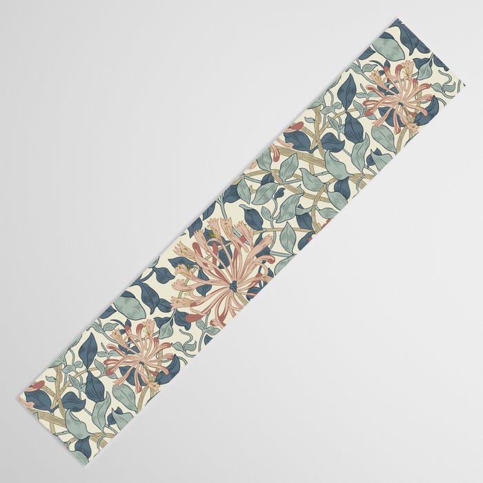 William Morris Vintage Honeysuckle Aqua Table Runner Gallery Image 3