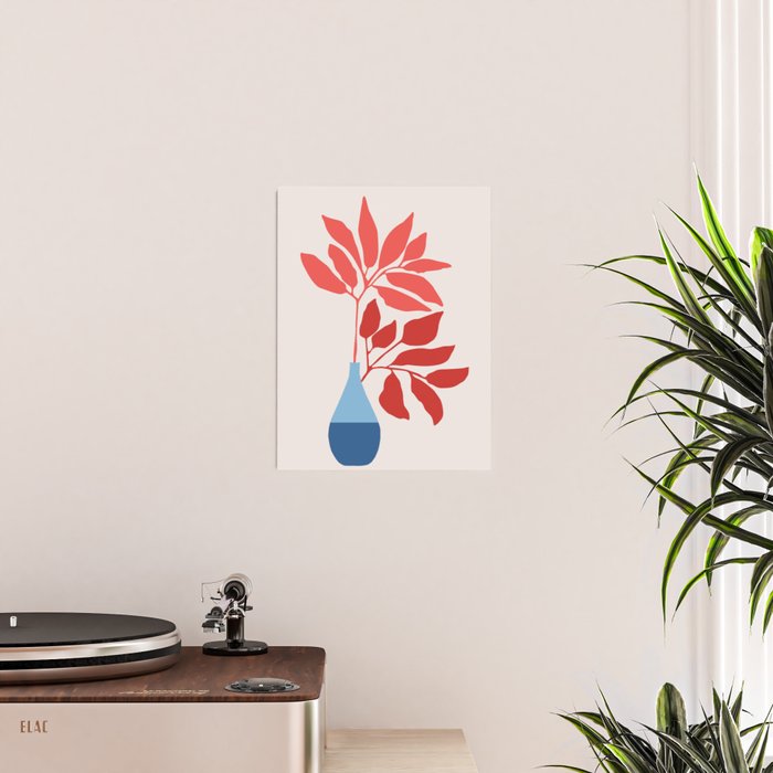 Strawberry Red Ficus / Houseplant Illustration Poster Gallery Image 2