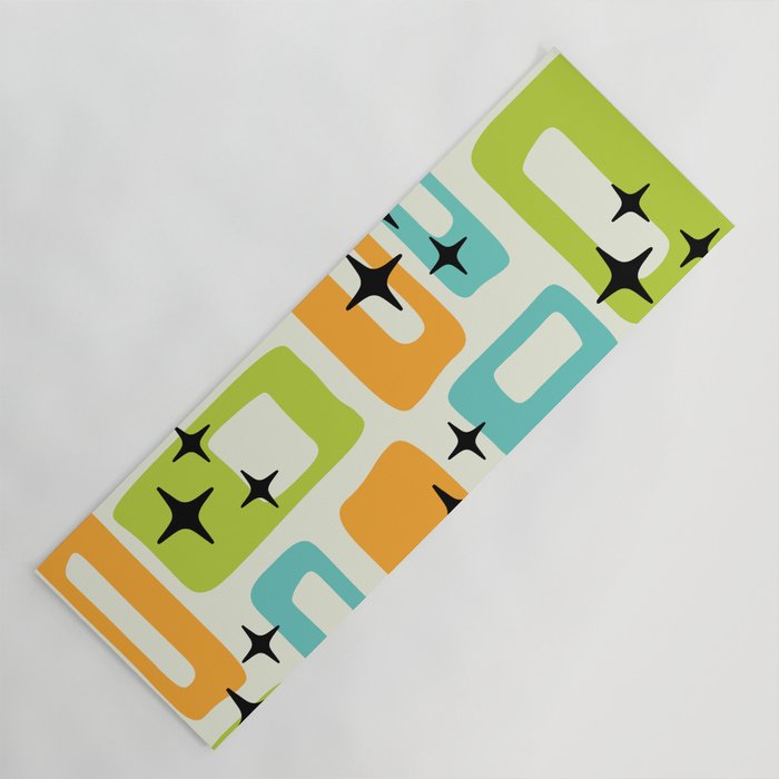 Mid Century Modern Scandinavian Pattern 245 Yoga Mat Gallery Image 1