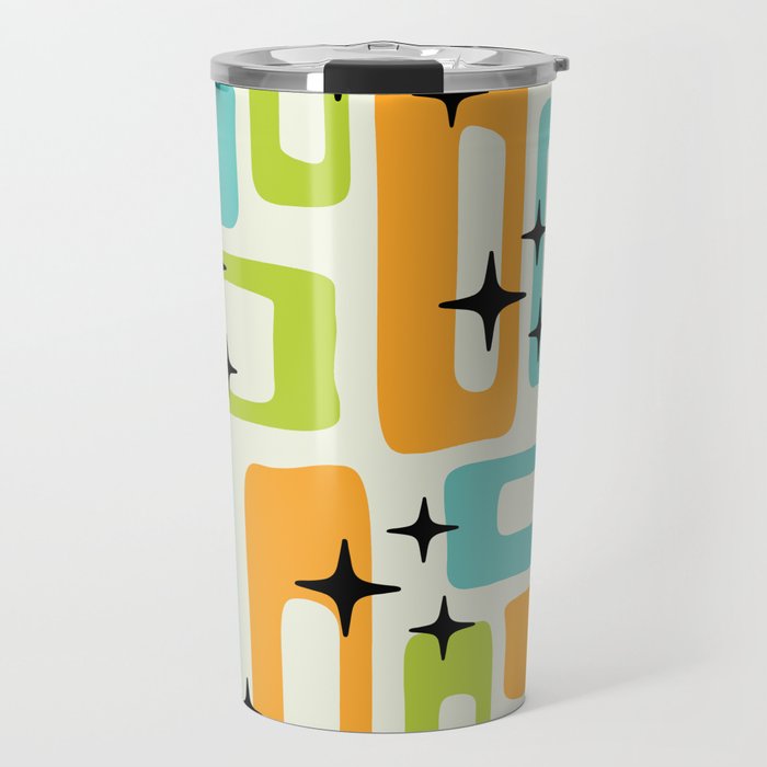 Mid Century Modern Scandinavian Pattern 245 Travel Mug Gallery Image 1
