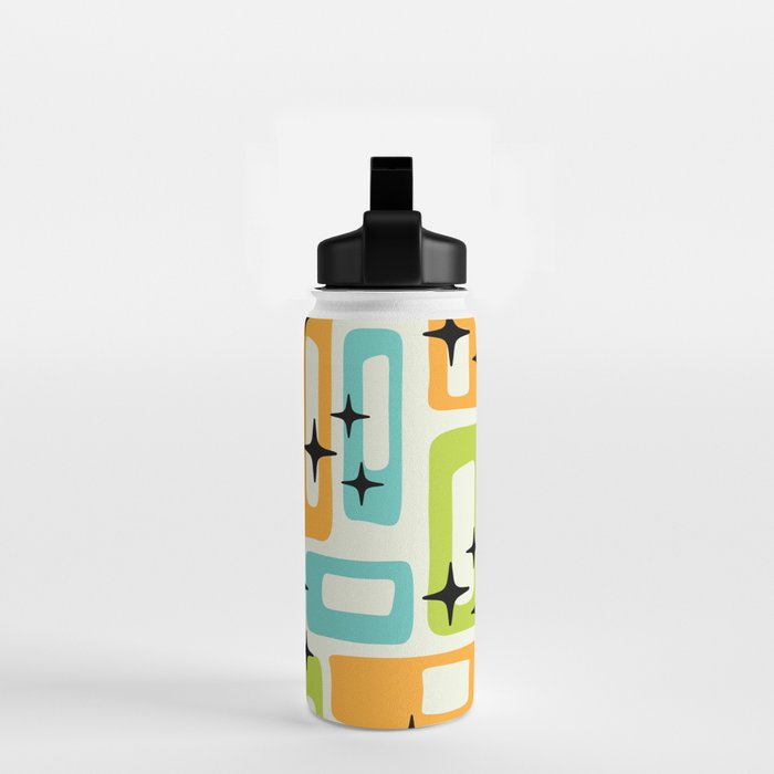 Mid Century Modern Scandinavian Pattern 245 Water Bottle Gallery Image 2