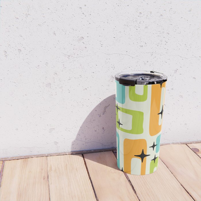 Mid Century Modern Scandinavian Pattern 245 Travel Mug Gallery Image 4