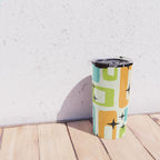 Mid Century Modern Scandinavian Pattern 245 Travel Mug Gallery Image 4